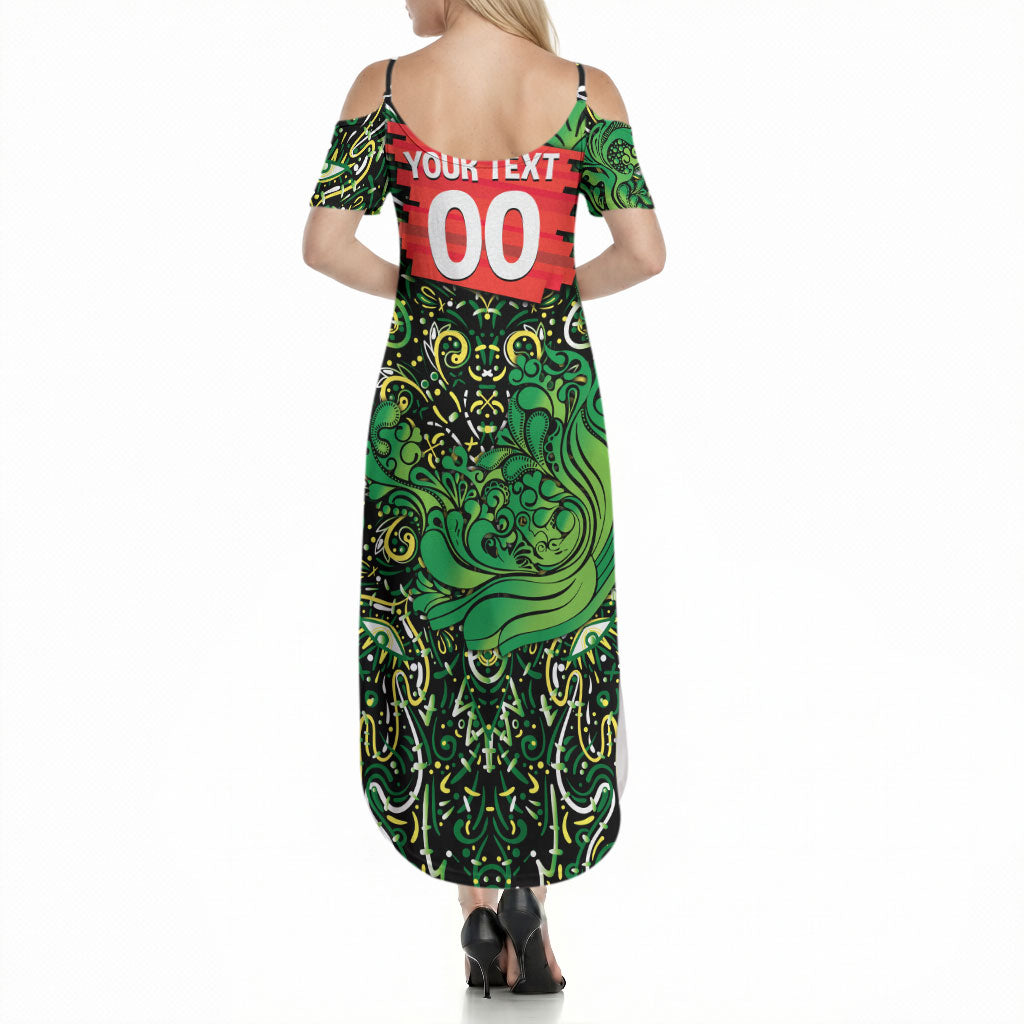 Personalized Melbourne Stars Cricket Summer Maxi Dress Hippie Psychedelic Pattern Vibrant Mandala Art Style