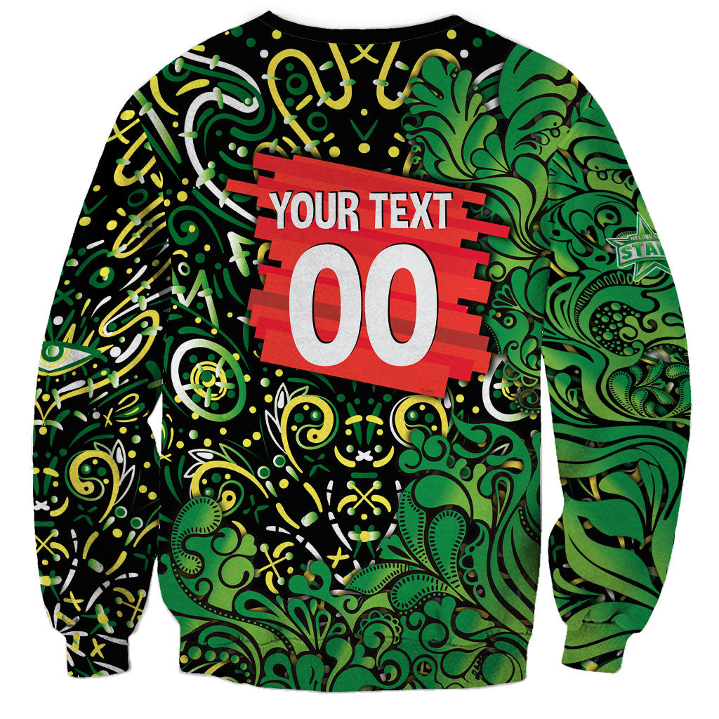 Personalized Melbourne Stars Cricket Sweatshirt Hippie Psychedelic Pattern Vibrant Mandala Art Style