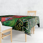 Personalized Melbourne Stars Cricket Tablecloth Hippie Psychedelic Pattern Vibrant Mandala Art Style