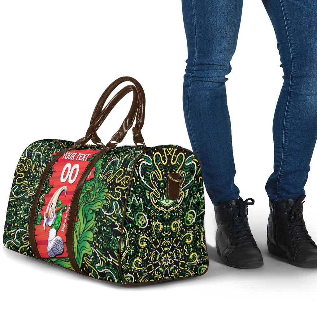 Personalized Melbourne Stars Cricket Travel Bag Hippie Psychedelic Pattern Vibrant Mandala Art Style