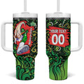 Personalized Melbourne Stars Cricket Tumbler With Handle Hippie Psychedelic Pattern Vibrant Mandala Art Style