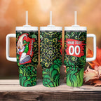 Personalized Melbourne Stars Cricket Tumbler With Handle Hippie Psychedelic Pattern Vibrant Mandala Art Style