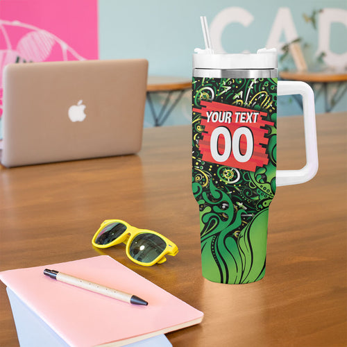 Personalized Melbourne Stars Cricket Tumbler With Handle Hippie Psychedelic Pattern Vibrant Mandala Art Style