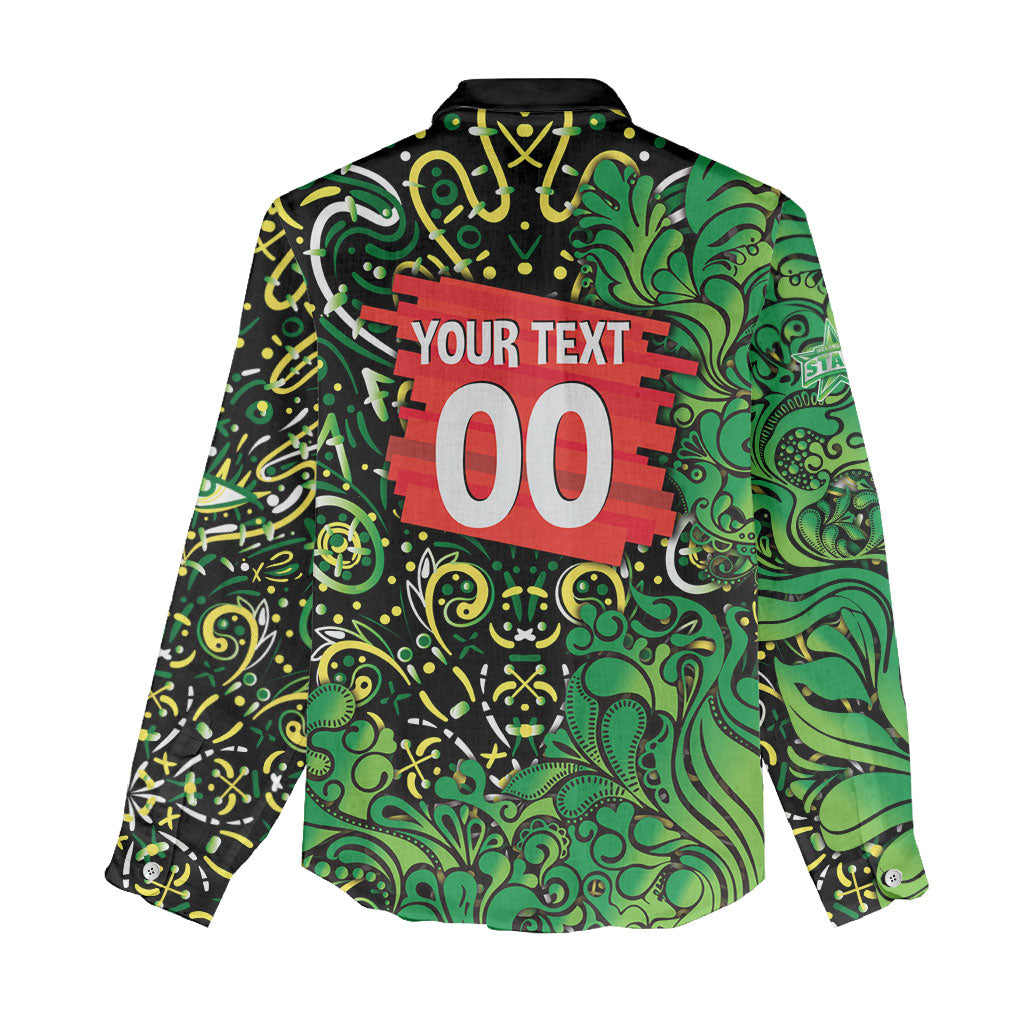 Personalized Melbourne Stars Cricket Women Casual Shirt Hippie Psychedelic Pattern Vibrant Mandala Art Style