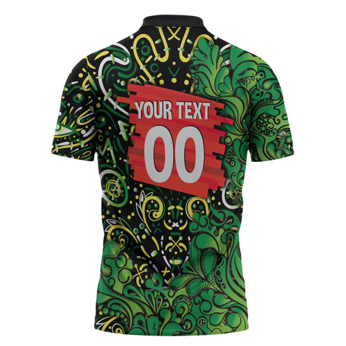 Personalized Melbourne Stars Cricket Zipper Polo Shirt Hippie Psychedelic Pattern Vibrant Mandala Art Style