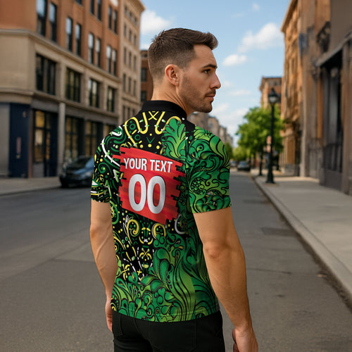 Personalized Melbourne Stars Cricket Zipper Polo Shirt Hippie Psychedelic Pattern Vibrant Mandala Art Style