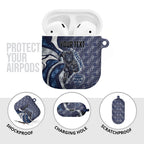 Personalised Geelong Cats AirPods Case Trippy Psychedelic Abstract Art Mascot Football Fans
