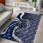 Personalised Geelong Cats Area Rug Trippy Psychedelic Abstract Art Mascot Football Fans