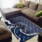 Personalised Geelong Cats Area Rug Trippy Psychedelic Abstract Art Mascot Football Fans
