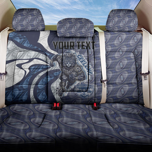 Personalised Geelong Cats Back Car Seat Cover Trippy Psychedelic Abstract Art Mascot Football Fans