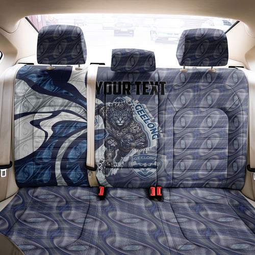 Personalised Geelong Cats Back Car Seat Cover Trippy Psychedelic Abstract Art Mascot Football Fans