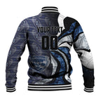 Personalised Geelong Cats Baseball Jacket Trippy Psychedelic Abstract Art Mascot Football Fans