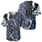 Personalised Geelong Cats Baseball Jersey Trippy Psychedelic Abstract Art Mascot Football Fans