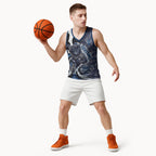 Personalised Geelong Cats Basketball Jersey Trippy Psychedelic Abstract Art Mascot Football Fans