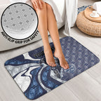Personalised Geelong Cats Bathroom Set Trippy Psychedelic Abstract Art Mascot Football Fans