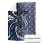 Personalised Geelong Cats Blanket Trippy Psychedelic Abstract Art Mascot Football Fans