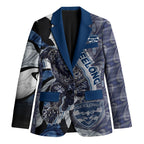 Personalised Geelong Cats Blazer Trippy Psychedelic Abstract Art Mascot Football Fans