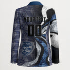 Personalised Geelong Cats Blazer Trippy Psychedelic Abstract Art Mascot Football Fans