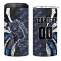 Personalised Geelong Cats 4 in 1 Can Cooler Tumbler Trippy Psychedelic Abstract Art Mascot Football Fans
