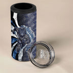 Personalised Geelong Cats 4 in 1 Can Cooler Tumbler Trippy Psychedelic Abstract Art Mascot Football Fans
