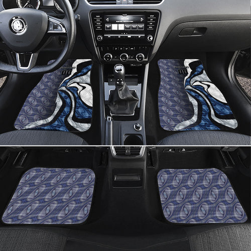 Personalised Geelong Cats Car Mats Trippy Psychedelic Abstract Art Mascot Football Fans