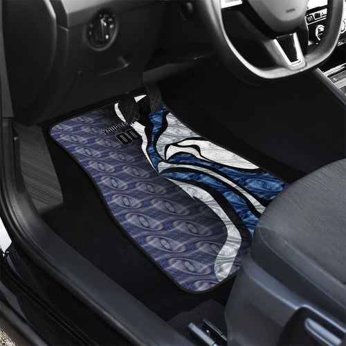 Personalised Geelong Cats Car Mats Trippy Psychedelic Abstract Art Mascot Football Fans