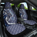 Personalised Geelong Cats Car Seat Cover Trippy Psychedelic Abstract Art Mascot Football Fans