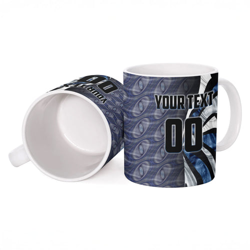Personalised Geelong Cats Ceramic Mug Trippy Psychedelic Abstract Art Mascot Football Fans