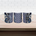 Personalised Geelong Cats Ceramic Mug Trippy Psychedelic Abstract Art Mascot Football Fans