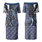 Personalised Geelong Cats Couples Matching Puletasi and Hawaiian Shirt Trippy Psychedelic Abstract Art Mascot Football Fans