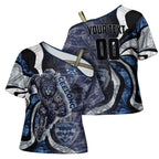 Personalised Geelong Cats Cross Shoulder Shirt Trippy Psychedelic Abstract Art Mascot Football Fans