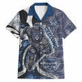 Personalised Geelong Cats Hawaiian Shirt Trippy Psychedelic Abstract Art Mascot Football Fans