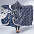 Personalised Geelong Cats Hooded Blanket Trippy Psychedelic Abstract Art Mascot Football Fans