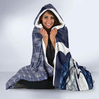 Personalised Geelong Cats Hooded Blanket Trippy Psychedelic Abstract Art Mascot Football Fans