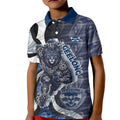 Personalised Geelong Cats Kid Polo Shirt Trippy Psychedelic Abstract Art Mascot Football Fans