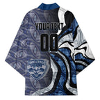 Personalised Geelong Cats Kimono Trippy Psychedelic Abstract Art Mascot Football Fans