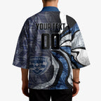 Personalised Geelong Cats Kimono Trippy Psychedelic Abstract Art Mascot Football Fans