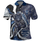 Personalised Geelong Cats Polo Shirt Trippy Psychedelic Abstract Art Mascot Football Fans