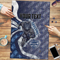 Personalised Geelong Cats Puzzle Trippy Psychedelic Abstract Art Mascot Football Fans
