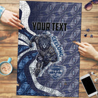 Personalised Geelong Cats Puzzle Trippy Psychedelic Abstract Art Mascot Football Fans