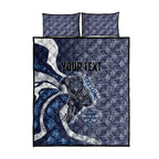 Personalised Geelong Cats Quilt Bed Set Trippy Psychedelic Abstract Art Mascot Football Fans