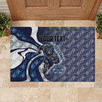 Personalised Geelong Cats Rubber Doormat Trippy Psychedelic Abstract Art Mascot Football Fans