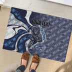 Personalised Geelong Cats Rubber Doormat Trippy Psychedelic Abstract Art Mascot Football Fans