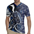 Personalised Geelong Cats Rugby Jersey Trippy Psychedelic Abstract Art Mascot Football Fans