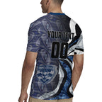 Personalised Geelong Cats Rugby Jersey Trippy Psychedelic Abstract Art Mascot Football Fans
