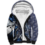 Personalised Geelong Cats Sherpa Hoodie Trippy Psychedelic Abstract Art Mascot Football Fans