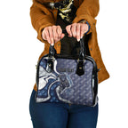 Personalised Geelong Cats Shoulder Handbag Trippy Psychedelic Abstract Art Mascot Football Fans
