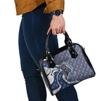 Personalised Geelong Cats Shoulder Handbag Trippy Psychedelic Abstract Art Mascot Football Fans