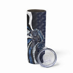 Personalised Geelong Cats Skinny Tumbler Trippy Psychedelic Abstract Art Mascot Football Fans