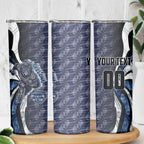 Personalised Geelong Cats Skinny Tumbler Trippy Psychedelic Abstract Art Mascot Football Fans